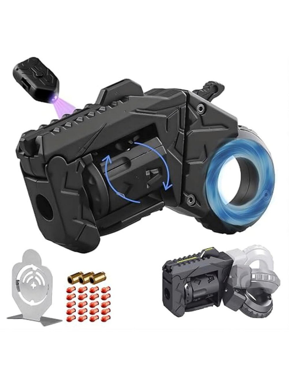 Metal Fidget Gun EDC Toy - Stress Relief Spinner with Shell Ejection & Bullets